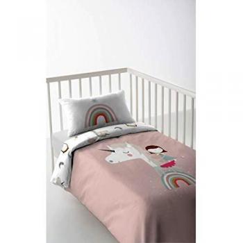 Haciendo el Indio S2802447 Funda Nórdica Unicorn, Tamaño Cuna de 60, 100 X 120 + 20 Cm