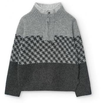 Boboli Jersey de niño con cremallera y cuello alto