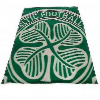 Manta de vellón Celtic FC Crest Verde One Size, 100% poliéster, suave y cálido, diseño oficial del club, fácil de lavar a máquina