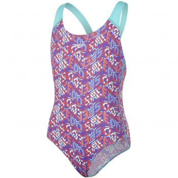 Speedo Pop Science Allover Splashback Bañador 1 Pieza, niñas, Verde