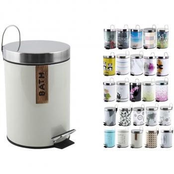 MSV Basura Metal 3l Iguaçu, Blanco/Bath, 17 x 25 cm