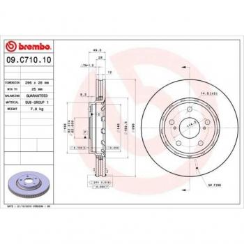 Disco de freno BREMBO 09.C710.11