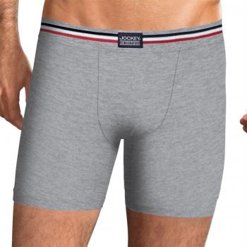 Boxer Trunk Jockey 3P Algodón Stretch para Hombre 3XL, Larga Duración, Colores Variados (Rojo, Marino, Gris)