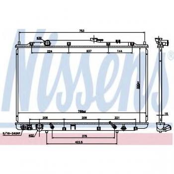 Radiador de refrigeración del motor NISSENS 69482