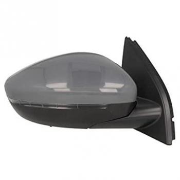 Espejo retrovisor Alkar 6126298 - Espejo exterior, diseño específico para vehículos, con ajuste manual, cristal convexo para mayor visibilidad, acabado en color negro