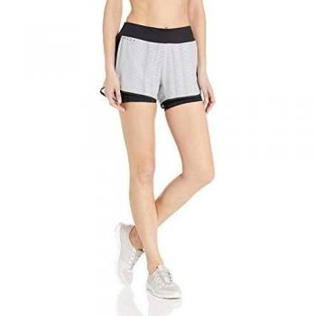 Craft Charge 2-in-1 3.5 Inseam Running and Training Shorts Pantalones Cortos de Atletismo, Mujer, Blanco crimpado, S