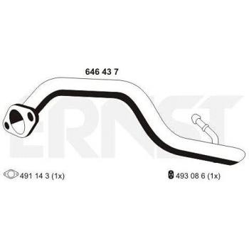Tubo de escape trasero ERNST 646437