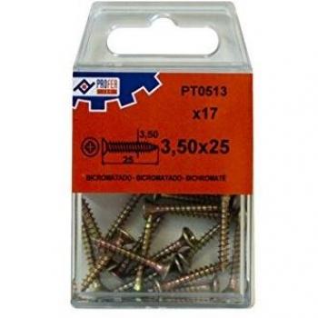 PROFER TOP - Tirafondo C/Plan Pozi Bic C/17 Profer Top 3,5X25 Mm