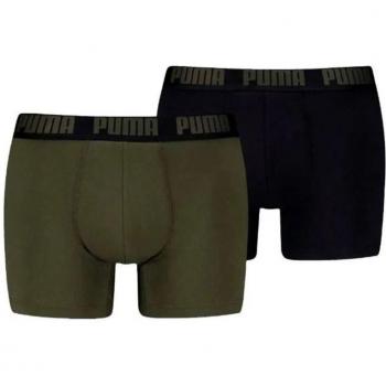 Calzoncillos Puma Everyday Basic 2P Hombre Verde/Negro, Modelo 701226387-014, Color Verde