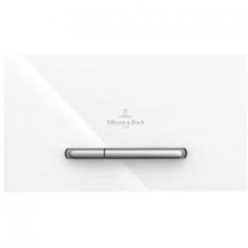 Placa de Accionamiento para Inodoro ViConnect 300G en Cristal Blanco Brillo con Doble Descarga