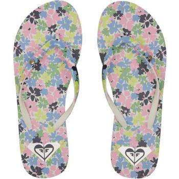 Chanclas de mujer Roxy Portofino verde caqui rosa - Talla 37