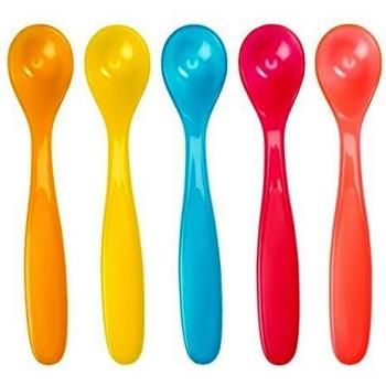 Babymoov Set de 5 Cucharas Flexibles - Colores Divertidos