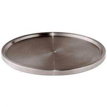 WENKO Portautensilios giratorio Uno acero inox - bandeja giratoria, Acero inoxidable, 26.5 x 1.5 x 26.5 cm, Plata mate