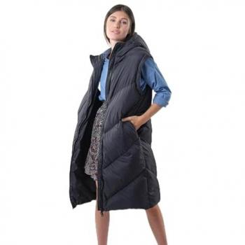 Deeluxe Maurine Women's Sleeveless Down Jacket with Removable Sleeves, Black