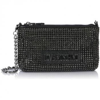 LOVE MOSCHINO Bling Bling Nero Chain Handle Shoulder Bag, Size: One Size, Female, Black, Dimensions: 18X12X5 cm