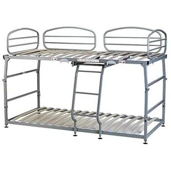 Litera Plegable Metálica Vega Pardo 90x190 cm