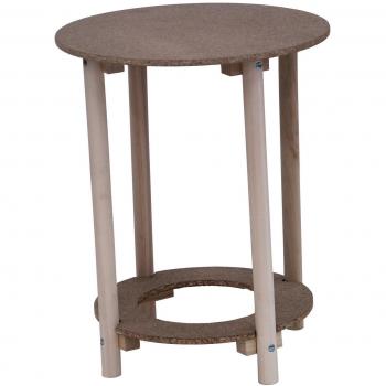OKO Mesa Redonda, Madera, Crudo, 70x70x75 cm