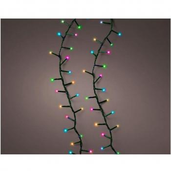 Guirnalda LED compacta parpadeante multicolor pastel 750 LEDs cable verde 21m