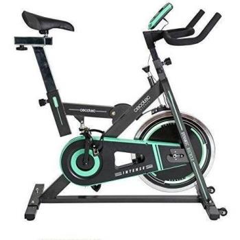 Bicicleta de Spinning Intense de Cecotec. Amortiguador, pantalla LCD, Resistencia variable, Totalmente ajustable y Sillín profesional