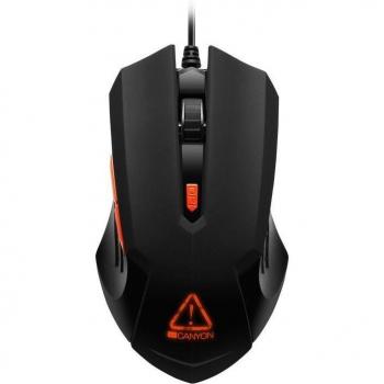 Canyon Star Raider Ratón para Gaming con Iluminación RGB, Óptico, 3200 DPI Ajustable, Diseño Ergonómico para Mano Derecha, Conexión USB Tipo-A, Color Negro y