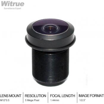 Lente Ojo de Pez 5 Mega Píxeles 1.44mm F2.0 180 Grados M12 para Cámara de Seguridad