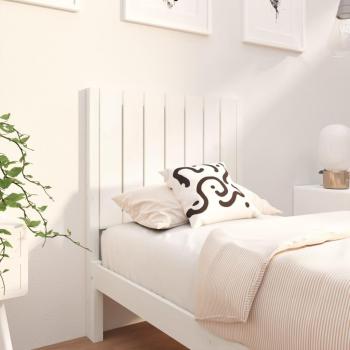 Cabecero de cama madera maciza de pino blanco 80,5x4x100 cm vidaXL