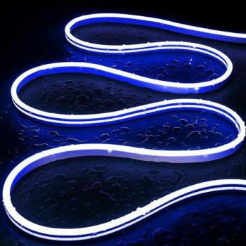Tira LED Neón 48V DC 120 LED/m Azul IP65 a Medida Corte cada 5 cm 4 m