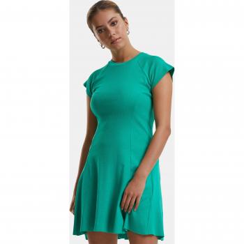 Urban Classics Green Ladies Ribbed Skater Dress - XS to XL