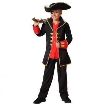 Disfraz de Pirata Rojo y Negro para niño