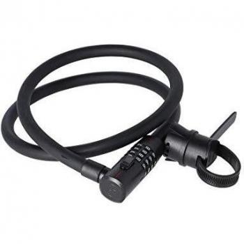 Trelock Unisex - Adulto Cerradura de Cable de combinación 2231260891, Negro, 85 cm