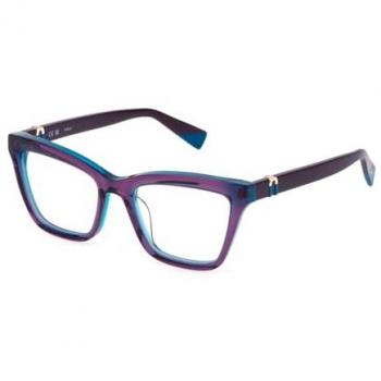 Furla VFU763 Unisex Shiny Blue and Violet Prescription Glasses