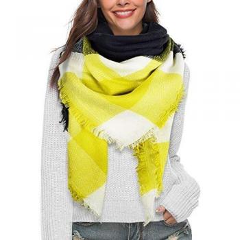 heekpek Bufandas Mujer Invierno Grib Grande Chal Cálido Moda Bufandas Largas de Invierno