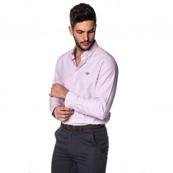 Camisa Spagnolo Classic de Cuadros en Rosa