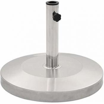vidaXL Base Redonda Sombrilla Plateada 25 kg Soporte Paraguas Parasol Mueble
