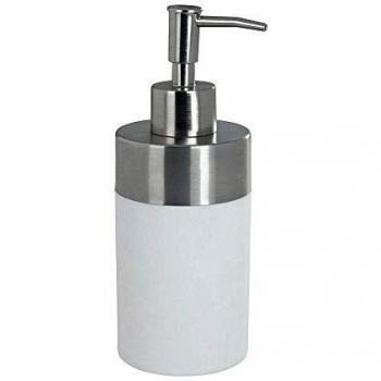 Wenko Creta Dosificador Jabón 0.31 L, Poliestireno, Blanco, 7x8.2x17.6 cm