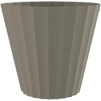 Maceta Plastiken Doric ø32x29cm Color Taupe - Resistente a la Intemperie