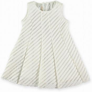 Vestido de niña sin mangas de tejido técnico con calados