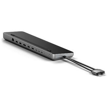 Satechi Dual Dock Stand with NVMe SSD Enclosure - Black Silver M.2 USB powered