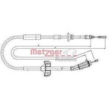 Cable de freno de mano Metzger 10.8066 para Volvo V70, compatible con frenos de disco y tracción trasera