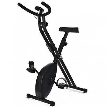 T-LoVendo TLV-XB01 Bicicleta Estatica Plegable Tipo X Entrenamiento Fitness Cardio Pantalla LCD, Negro