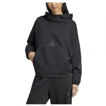 Adidas Z.N.E. Women's Hooded Sweatshirt - Black - Size S - Poly Mesh