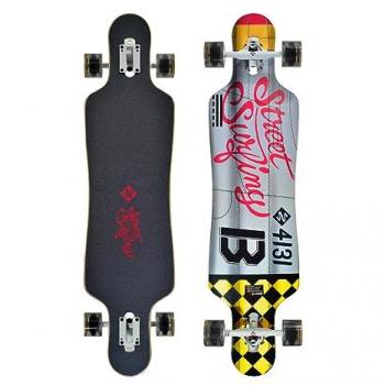 Longboard Street Surfing Freeride Dropthrough 39'' Curve 4131 Gris Unisex