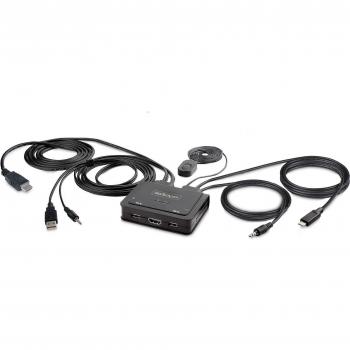 StarTech.com 2-Port Hybrid USB-C HDMI Cable KVM Switch