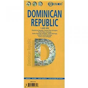Mapa Laminado de la República Dominicana: Puerto Plata, Santiago, Santo Domingo y Punta Cana