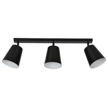 Lámpara de Techo Prism EPIKASA, Acero con recubrimiento de polvo, Color Negro y Blanco, Dimensiones 80x30x15 cm