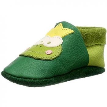 Pololo POLOLO Frosch - Zapatillas de estar por casa de Piel para niño Verde Verde