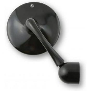 Highsider Espejo Retrovisor Classic Granallado de Cuentas Negras - Negro