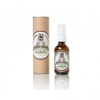 Aceite para Barba Wilderness Mr Bear Family 60ml - Aceite para barba, aroma a bosque, hidratante, nutritivo, fórmula natural, envase de vidrio