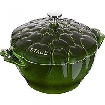 Staub Artichoke Basil Green Cast Iron Cocotte 22 cm