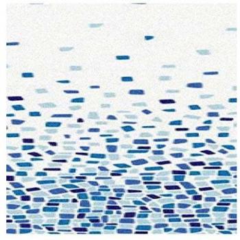 MAURER 4042425 Cortina Ducha Tela Cuadrado Azul 180x200 cm, Multicolor